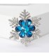 XSB190 - Blue Gemstone Snowflake Brooch